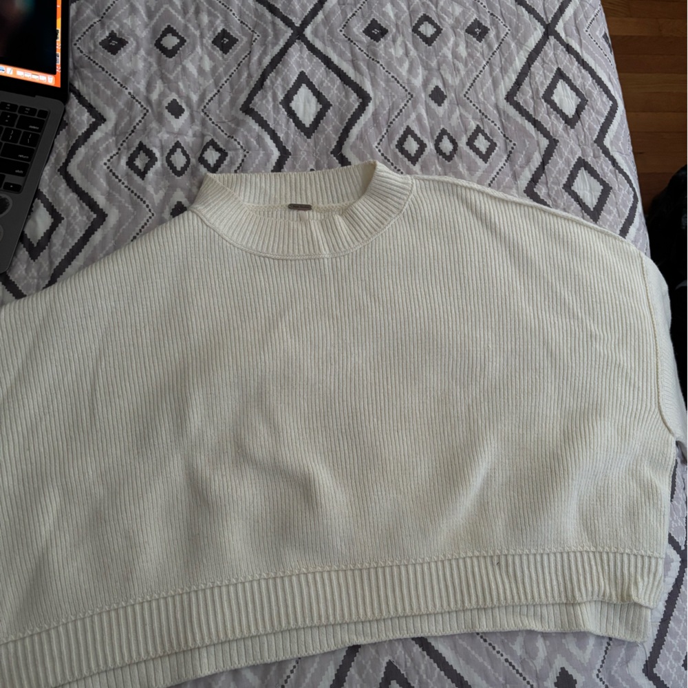 White free people sweater